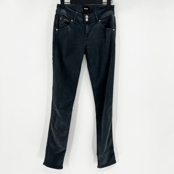 Hudson Denim - Hudson Women's Dark Gray Collins Mid Rise‎ Skinny Denim Jeans Size 25